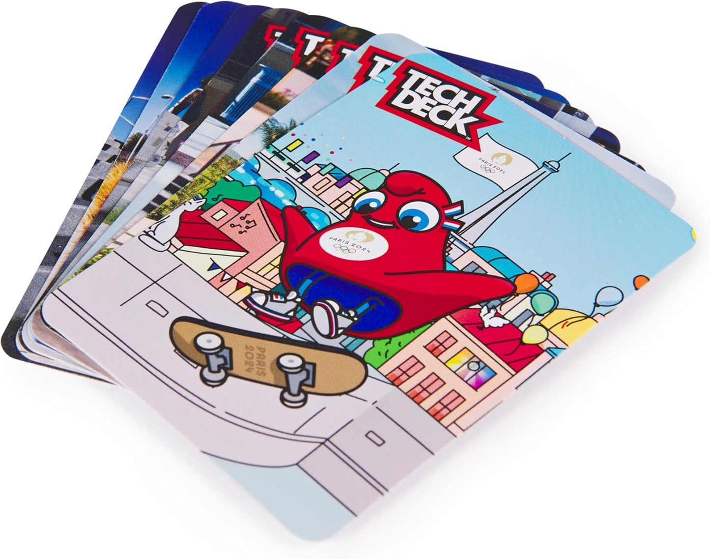 Tech Deck, Pack de 8 patinetas con Cartas Competition Legends, Juegos Olímpicos de París 2024