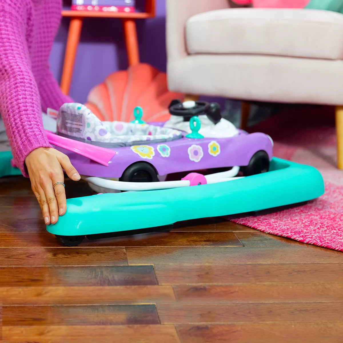 Caminador 3 En 1 Bebe Little Speedster Bright Starts 16785 Color Rosa