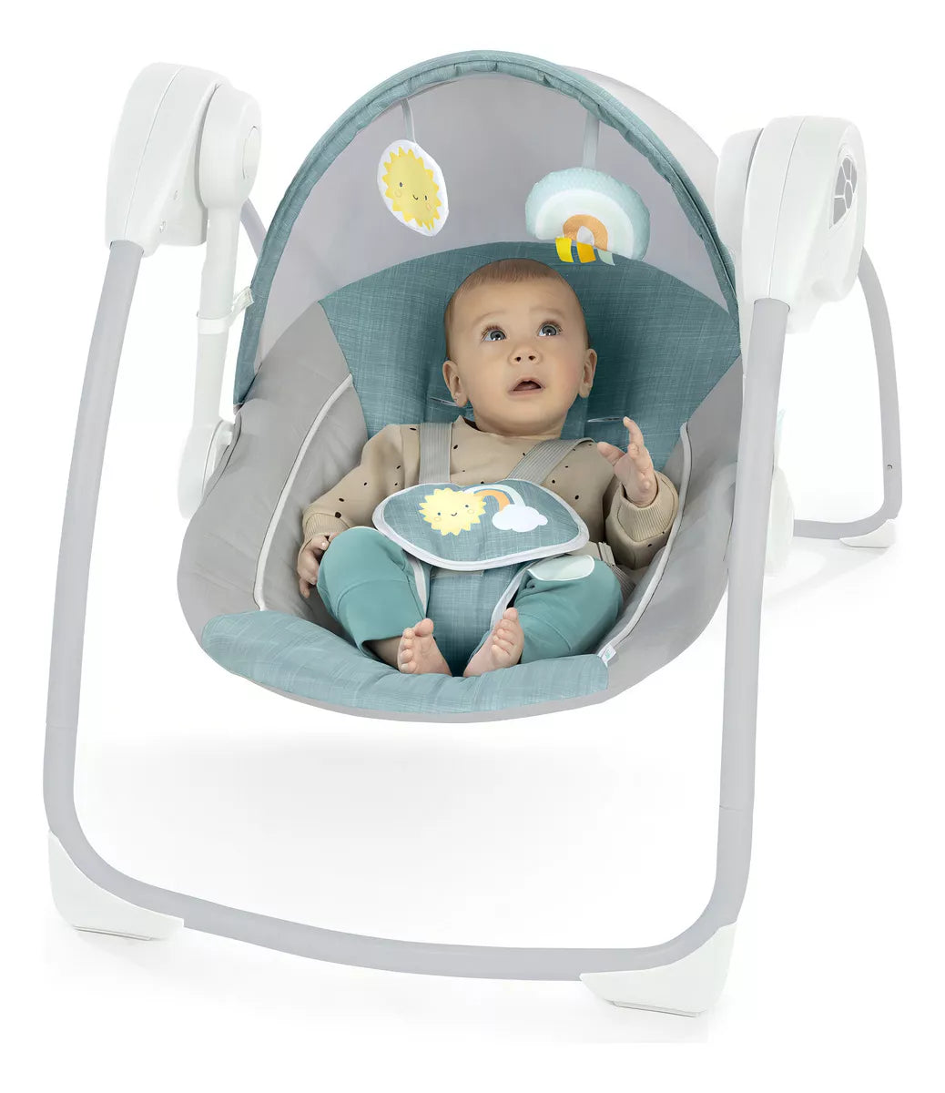 Columpio portátil Ingenuity Sun Valley con toldo 0 a 9 meses
