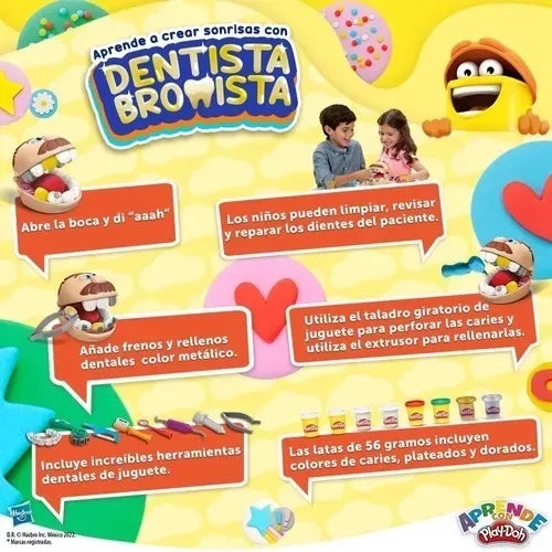 Set Dentista Bromista 8 Latas Play-doh
